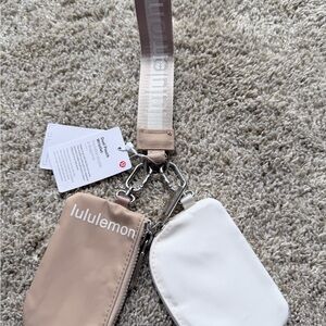 Lululemon Beige and Cream Pouch Duo